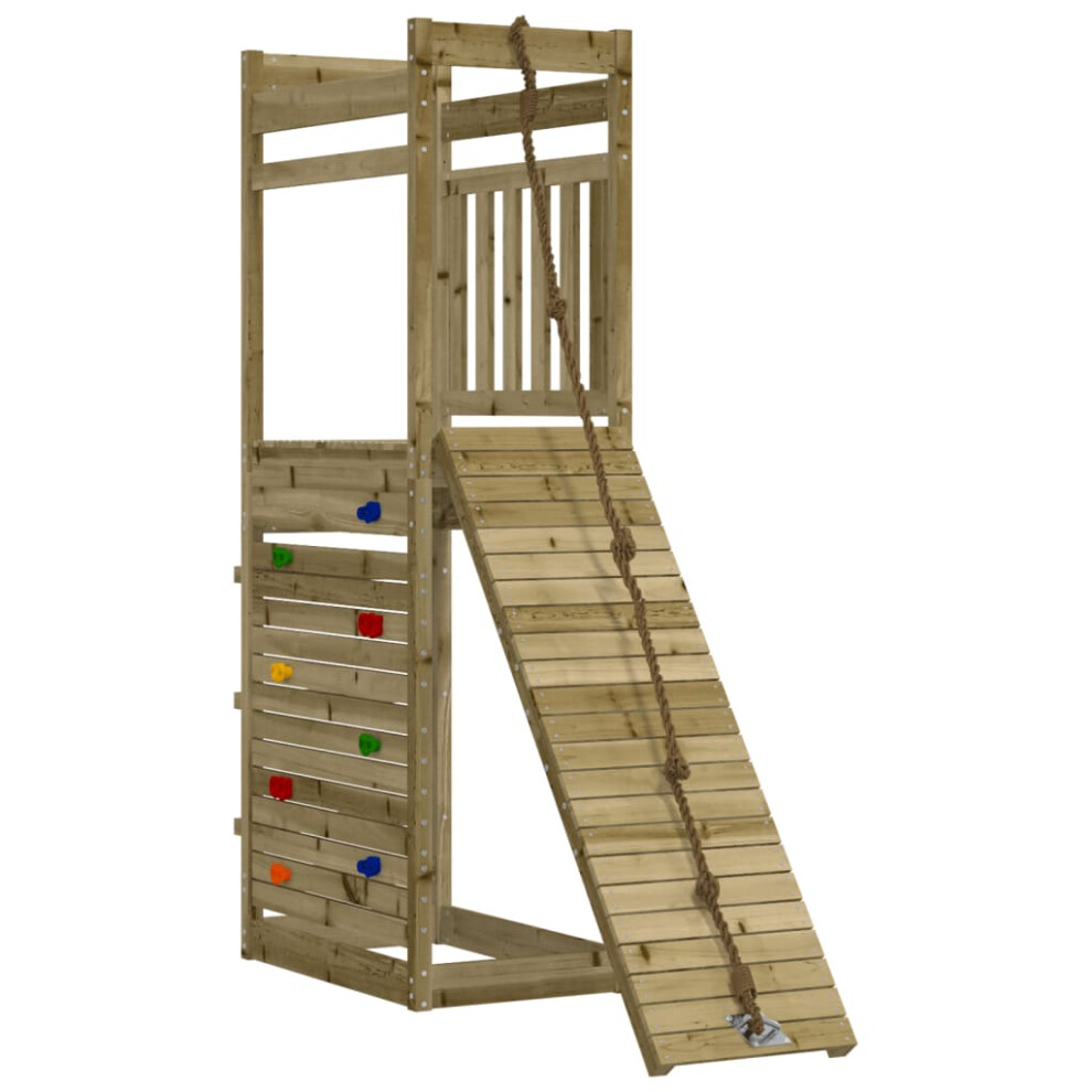 (solid impregnated pinewood) vidaXL Outdoor Playset Playhouse Play Tower Playground Set Solid Wood Pine