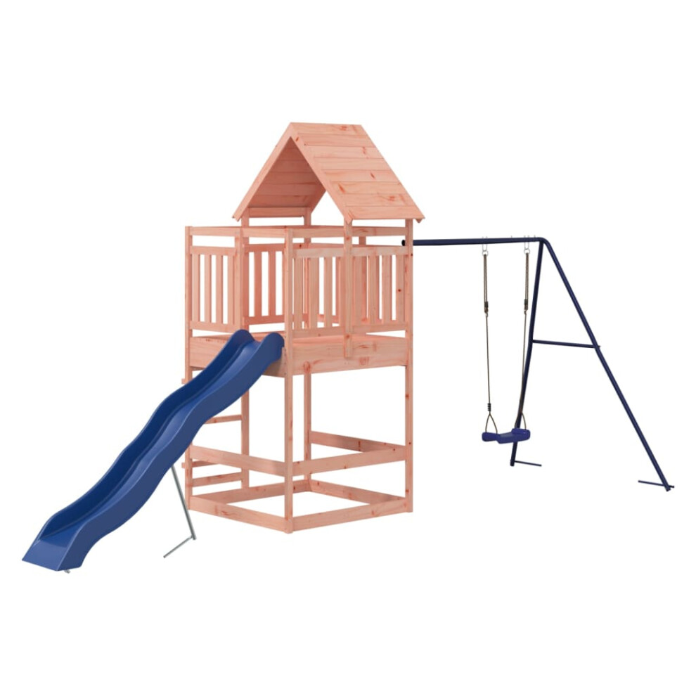 (solid douglas wood) vidaXL Outdoor Playset Garden Playhouse Play Tower Set Impregnated Wood Pine