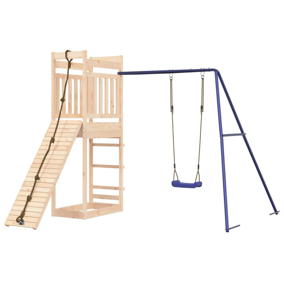 (solid pinewood) vidaXL Outdoor Playset Playhouse Play Tower Playground Set Solid Wood Pine