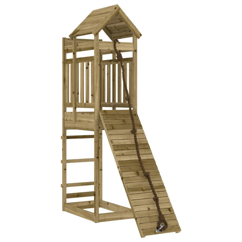 (solid impregnated pinewood) vidaXL Outdoor Playset Playhouse Play Tower Playground Set Solid Wood Douglas