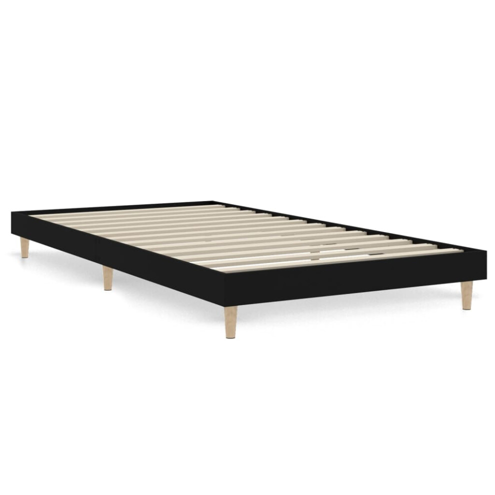 (black, 100 x 200 cm) vidaXL Bed Frame Home Bedroom Bed Base Bedstead Platform Bed Engineered Wood