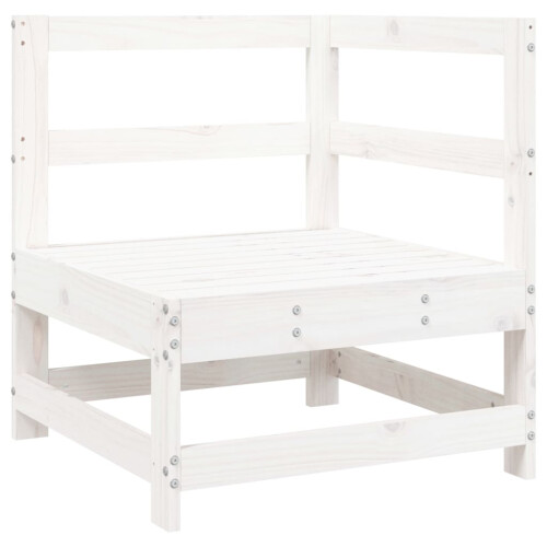 VidaXL vidaXL Garten-Ecksofa Weiß Massivholz Kiefer