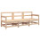 VidaXL (natural pine, 2x corner + middle) vidaXL Garden Middle Sofas Outdoor Sofa Sectional Sofa 2 pcs Solid Wood Pine 1