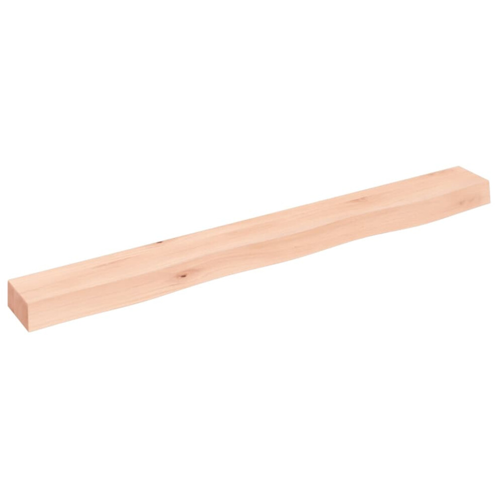 Vidaxl (Brown, 100 X 10 X 6 Cm) Wall Shelf Wooden Floating Shelf Display Shelf Treated Solid Wood Oak
