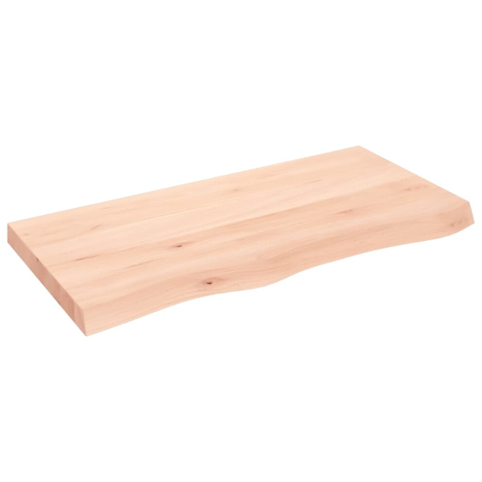 Vidaxl (, 100 X 50 X 6 Cm) Wall Shelf Wooden Floating Shelf Display Shelf Treated Solid Wood Oak Brown