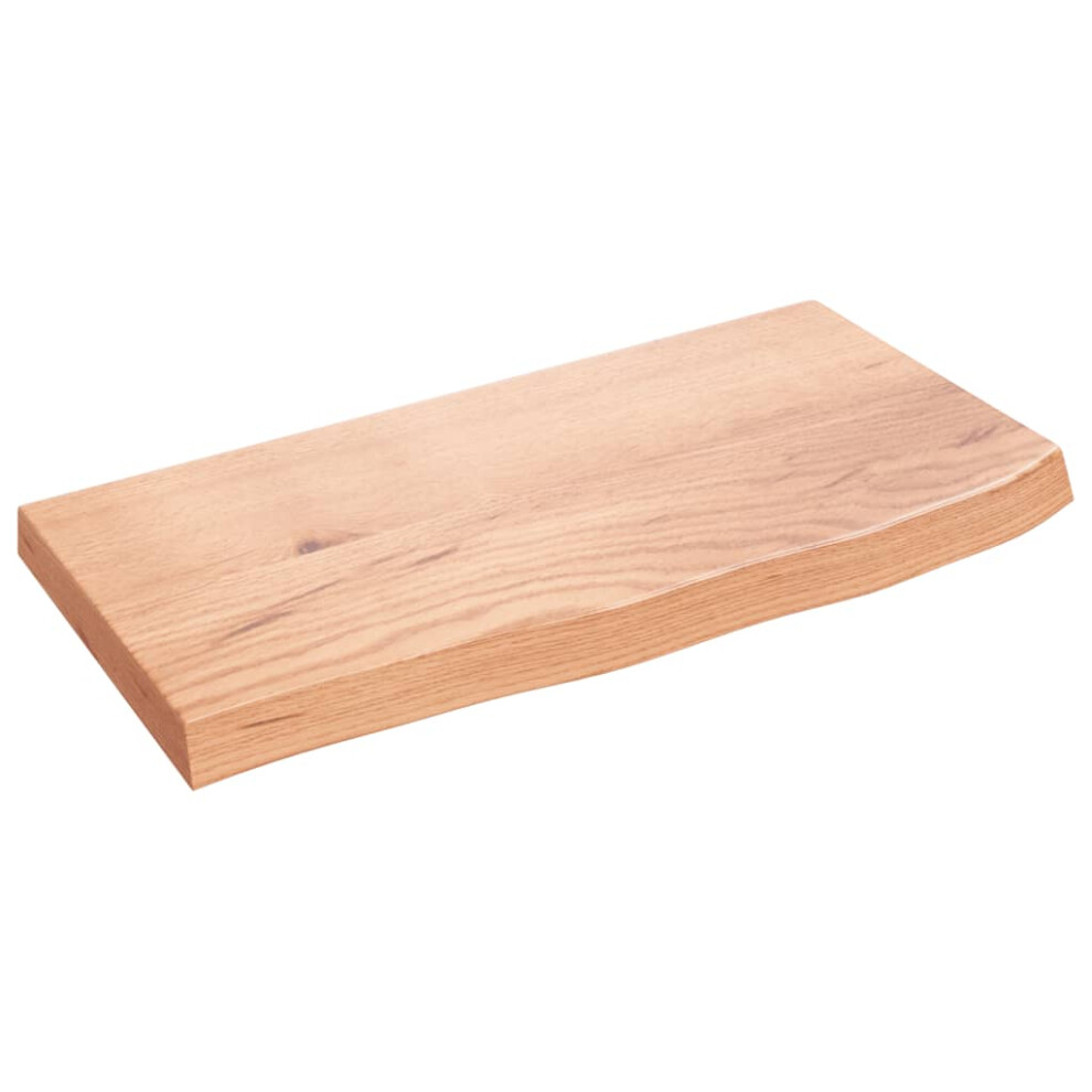 Vidaxl (Light 60 X 30 X 4 Cm) Wall Shelf Wooden Floating Shelf Display Shelf Treated Solid Wood Oak Brown