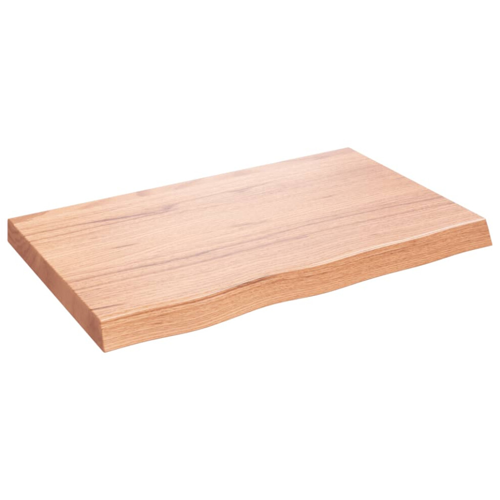 Vidaxl Hellbraun Wandregal 80X50x(2-6) Cm Massivholz Eiche Behandelt - Bild 3