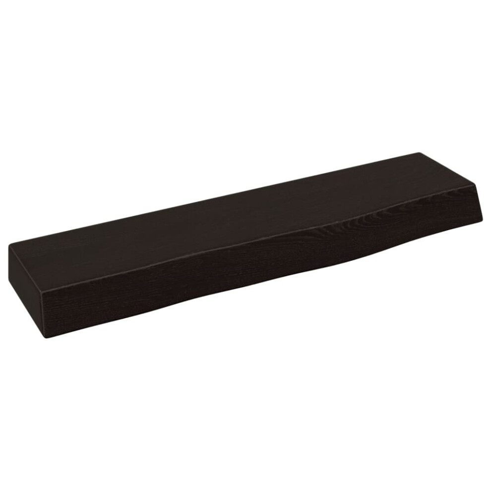 Vidaxl (Dark Grey, 40 X 10 X 4 Cm) Wall Shelf Wooden Floating Shelf Display Shelf Treated Solid Wood Oak