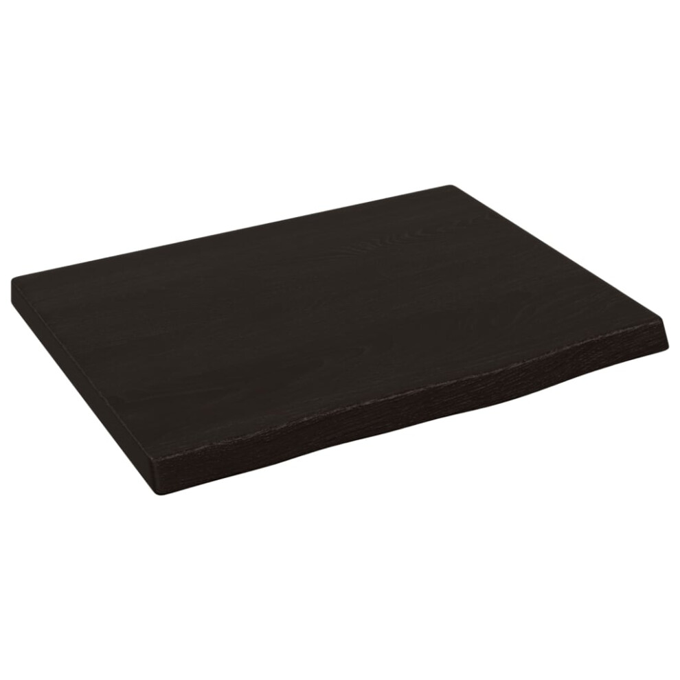(Dark Grey, 40 X 30 X 2 Cm) Vidaxl Wall Shelf Wooden Floating Shelf Display Shelf Treated Solid Wood Oak 8720845814670