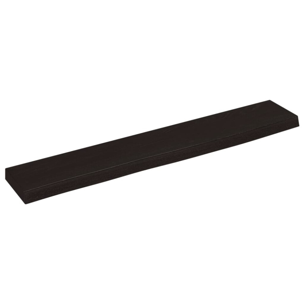 Vidaxl (Dark Grey, 60 X 10 X 2 Cm) Wall Shelf Wooden Floating Shelf Display Shelf Treated Solid Wood Oak