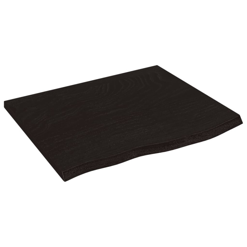 Vidaxl (Dark Grey, 60 X 50 X 2 Cm) Wall Shelf Wooden Floating Shelf Display Shelf Treated Solid Wood Oak