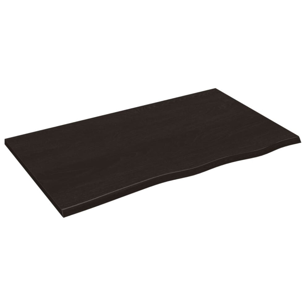 (Dark Grey, 100 X 60 X 2 Cm) Vidaxl Wall Shelf Wooden Floating Shelf Display Shelf Treated Solid Wood Oak 8720845815301