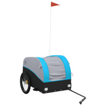 (blue, 133 x 68 x 68 cm) vidaXL Bike Cargo Trailer Bike Cart Bicycle Cargo Trailer Bike Wagon Iron