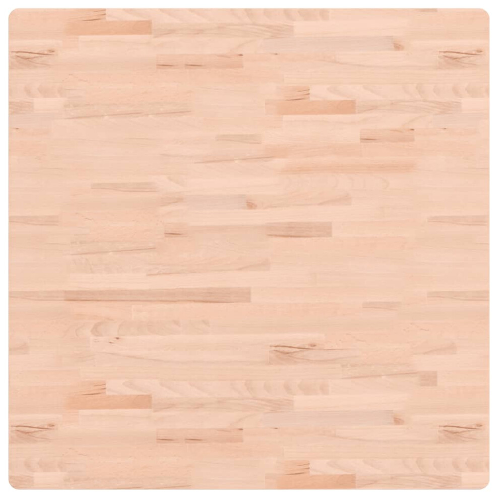 Vidaxl (Light Brown, 90 X 90 X 1.5 Cm) Table Top Wooden Replacement Desk Top Dining Table Top Solid Wood Beech