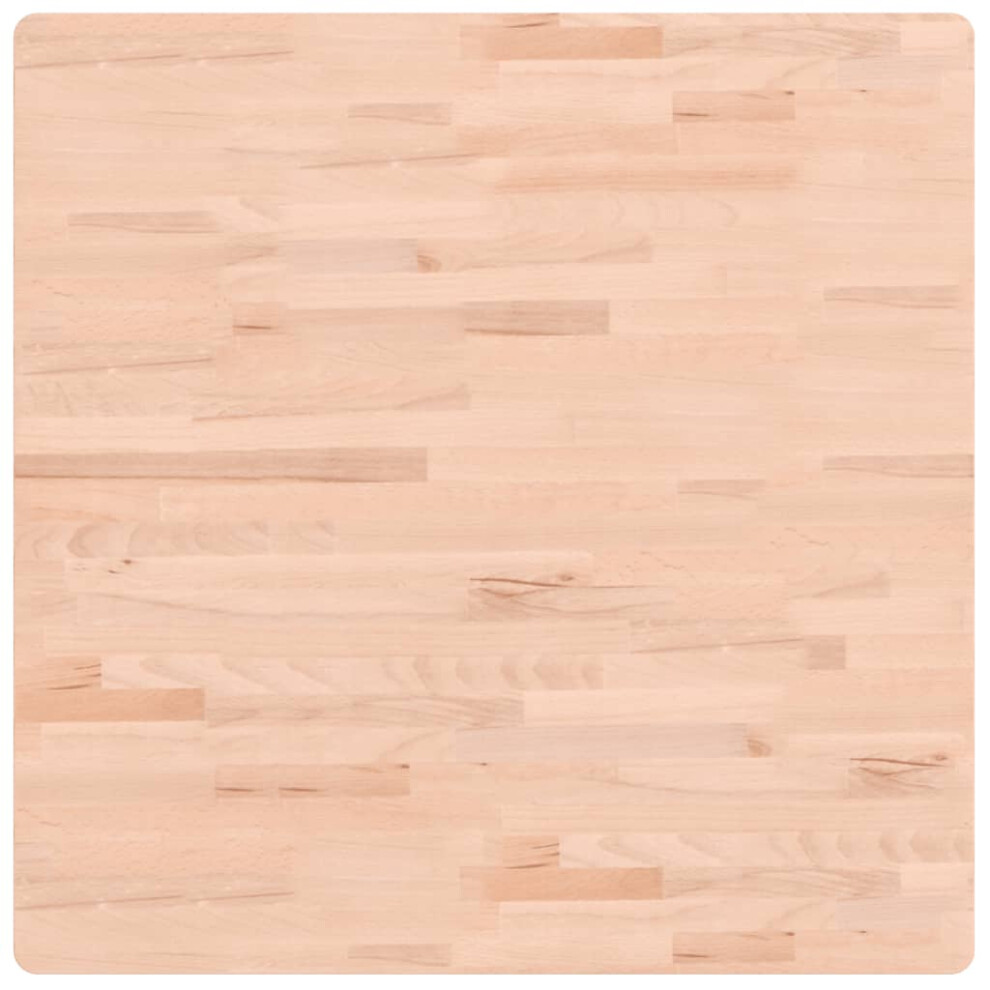 Vidaxl (Light Brown, 80 X 80 X 2.5 Cm) Table Top Wooden Replacement Desk Top Dining Table Top Solid Wood Beech