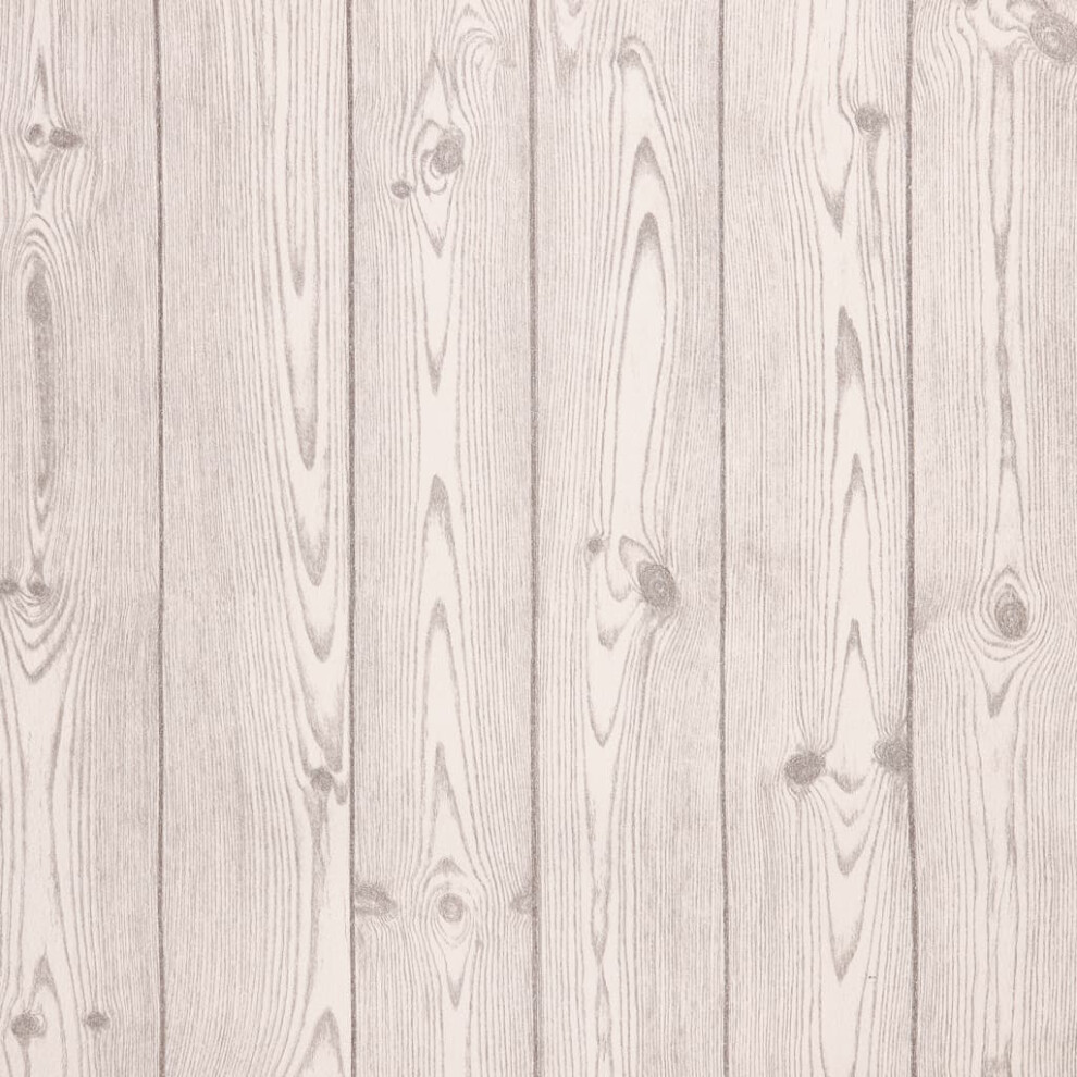 (wood) vidaXL Wallpaper Sheet Roll Wall Panels Wall Covering 3D Solid Colour Cream