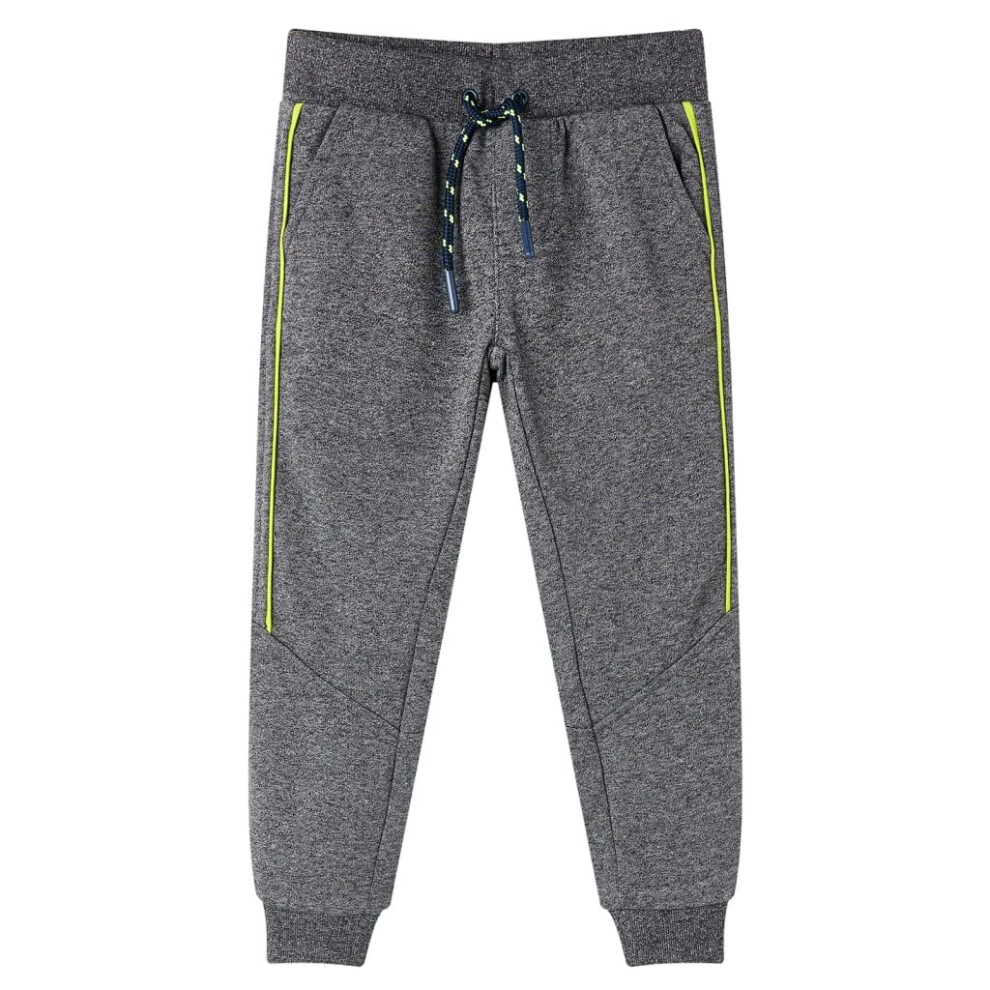 Vidaxl (128) Kids' Sweatpants Toddler Children's Trousers Sports Tracksuit Melange Grey