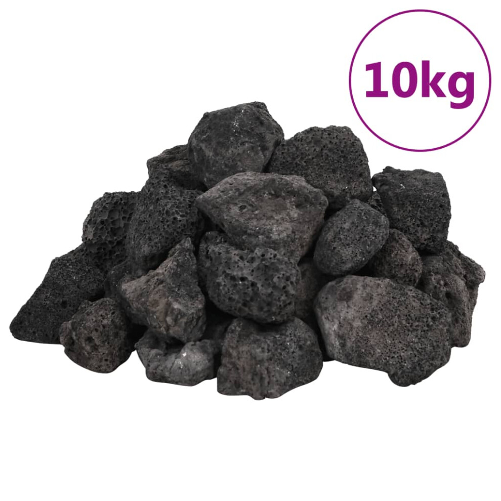 (black, 3-5 cm (10 kg)) vidaXL Volcanic Rocks Lava Accent Rocks Aquarium Base Lava Stones Beads 25 kg