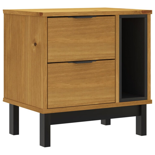 VidaXL vidaXL Bedside Cabinet Bedside Table End Table Nightstand FLAM Solid Wood Pine