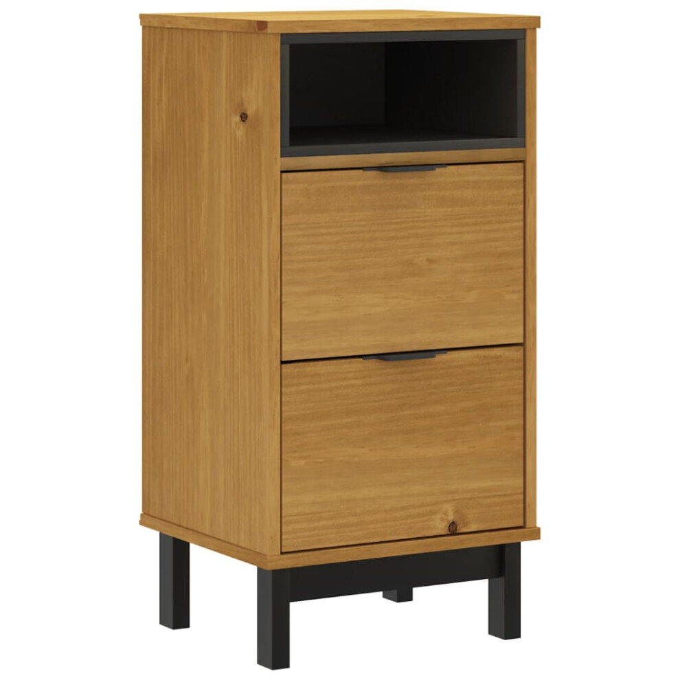 vidaXL Bedside Cabinet Bedside Table End Table Nightstand FLAM Solid Wood Pine