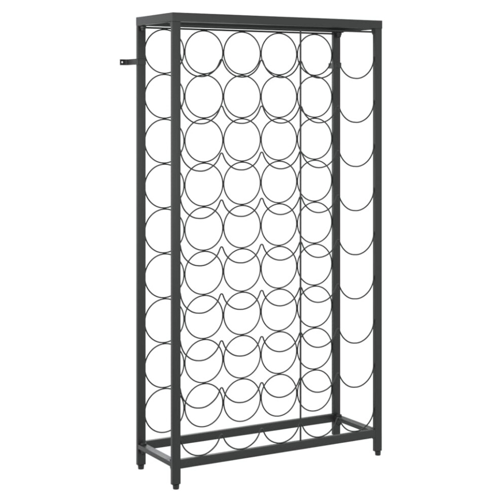 Vidaxl Wine Rack For 45 Bottles Wine Shelf Bottle Holder Wrought Iron Black