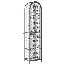 (45 x 36 x 200 cm) vidaXL Wine Rack Metal Bar Drink Cabinet Storage Organiser Stand Wine Holder