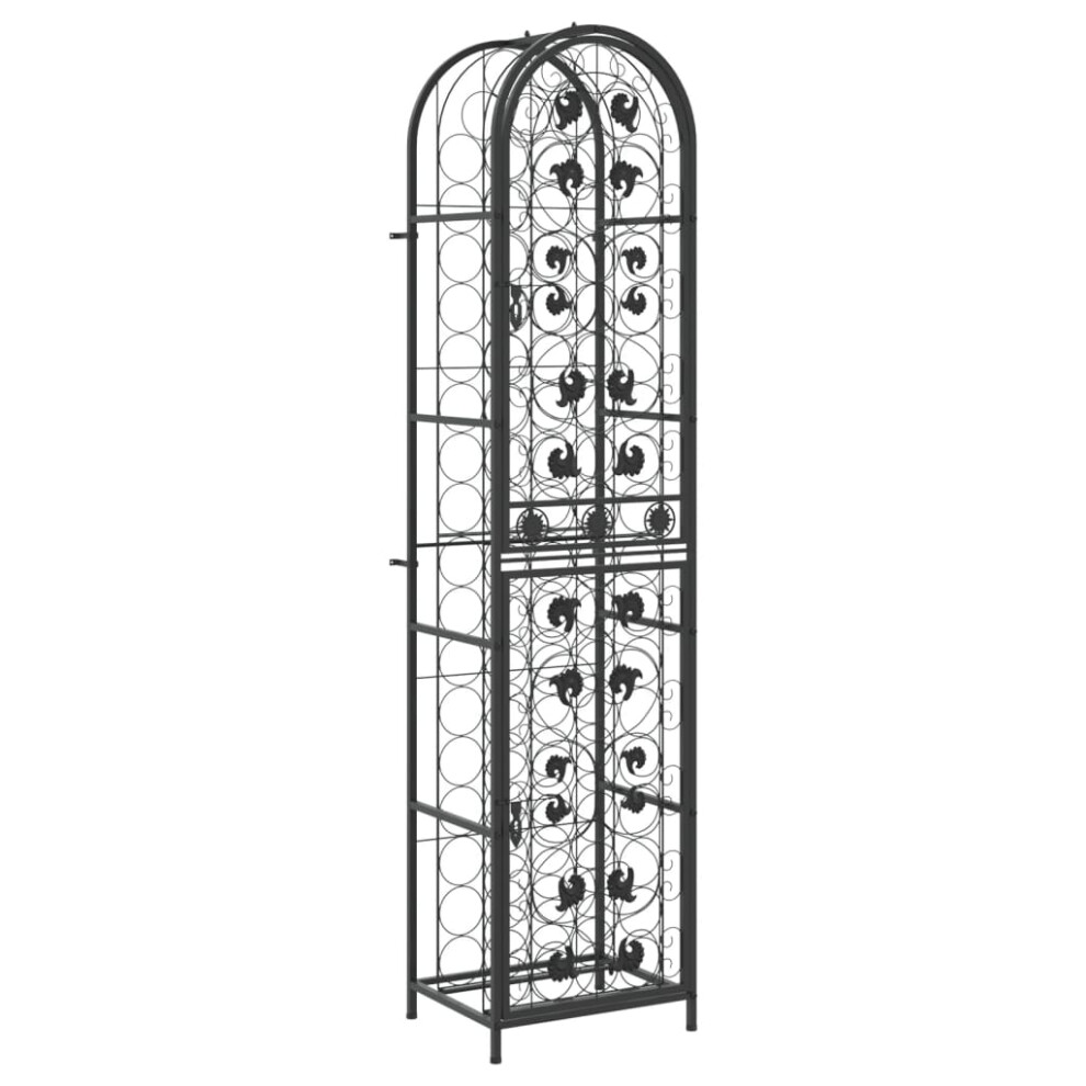 Vidaxl (45 X 36 X 200 Cm) Wine Rack Metal Bar Drink Cabinet Storage Organiser Stand Wine Holder