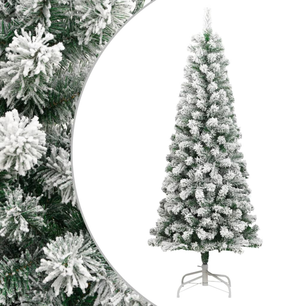 (210 cm) vidaXL Artificial Hinged Christmas Tree Pre Lit Artificial Tree Xmas Decor