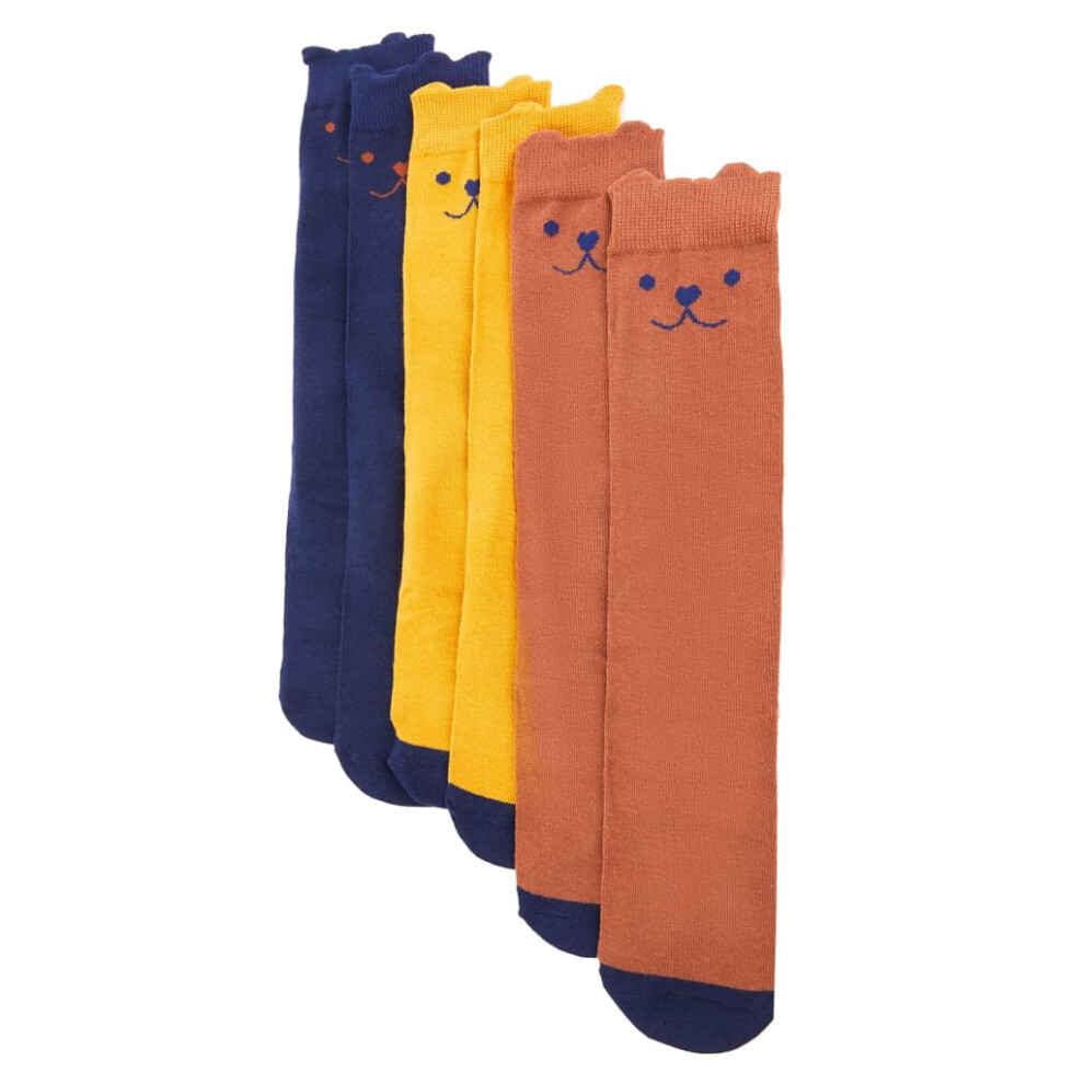 Vidaxl (26-29) Kids' Socks Children Cotton Socks Toddler Kids School Socks 5 Pairs Dog Print