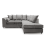(Grey, Right Hand Corner) Casper Chenille Fabric Corner Sofa Range 1