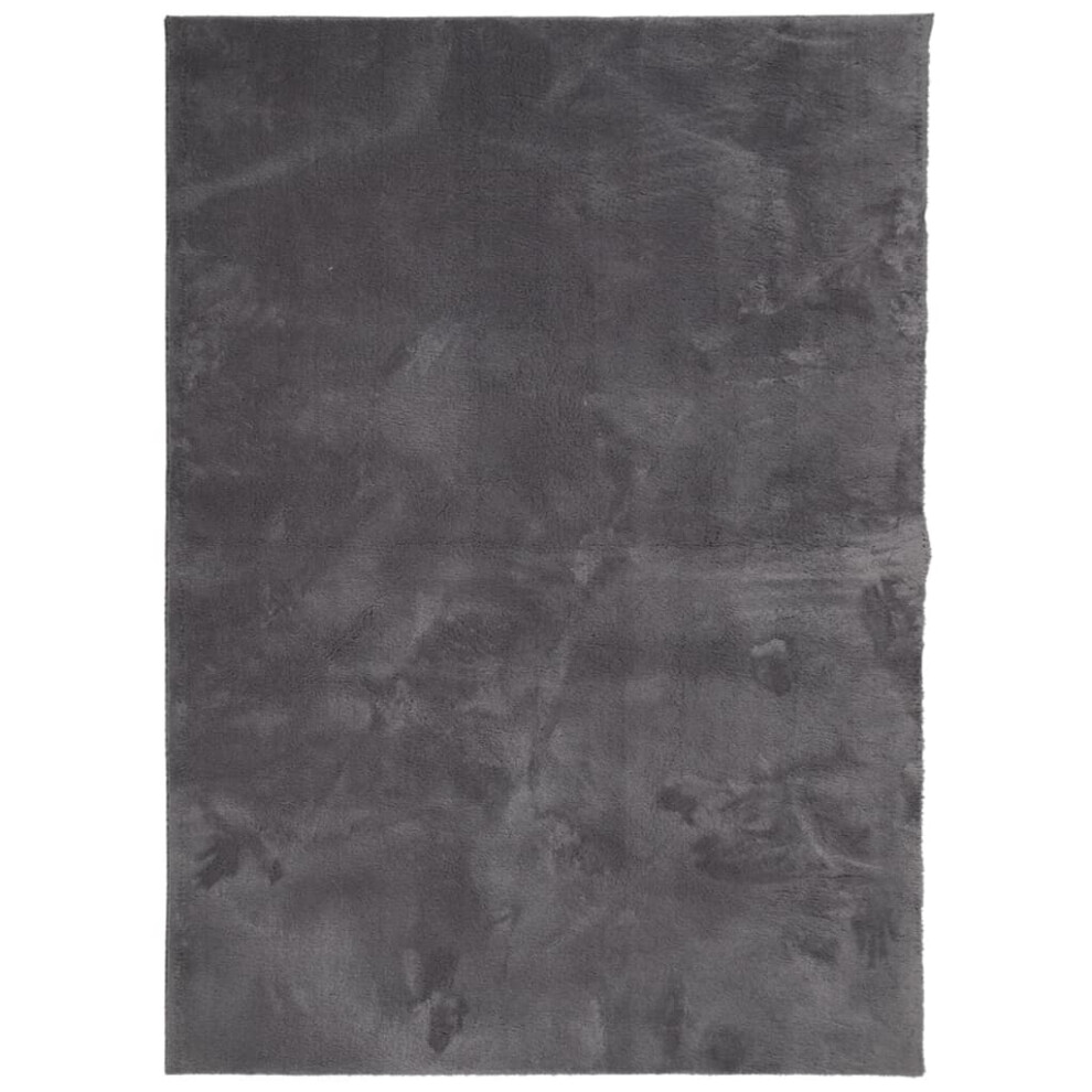 Vidaxl (Anthracite, 240 X 340 Cm) Rug Short Pile Soft And Washable Floor Mat Area Rug Bedroom Carpet