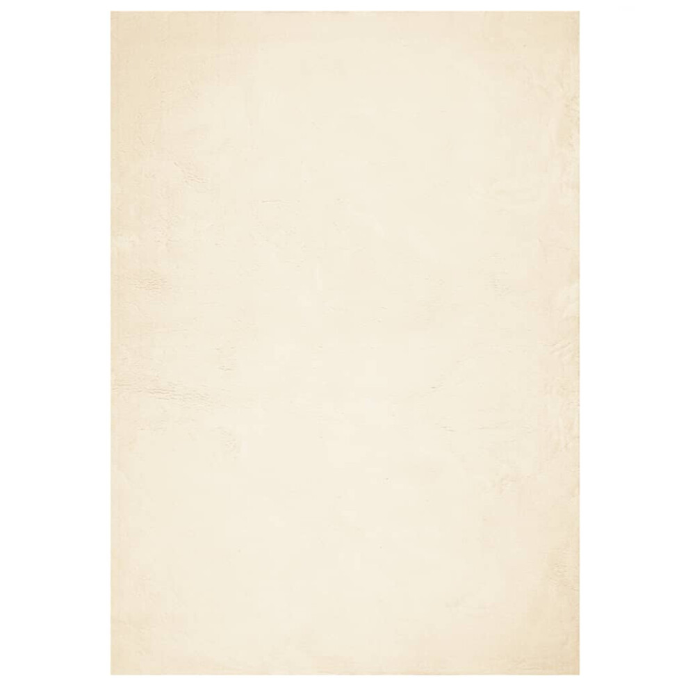 Vidaxl (Cream, 140 X 200 Cm) Rug Short Pile Soft And Washable Floor Mat Area Rug Bedroom Carpet