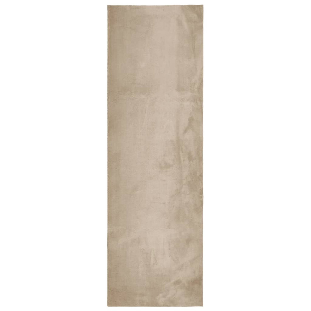 Vidaxl (Sand, 80 X 250 Cm) Rug Short Pile Soft And Washable Floor Mat Area Rug Bedroom Carpet