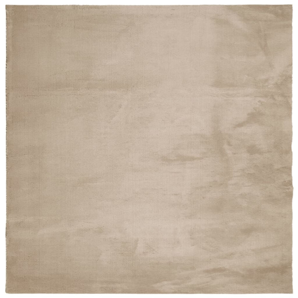 Vidaxl (Sand, 120 X 120 Cm) Rug Short Pile Soft And Washable Floor Mat Area Rug Bedroom Carpet