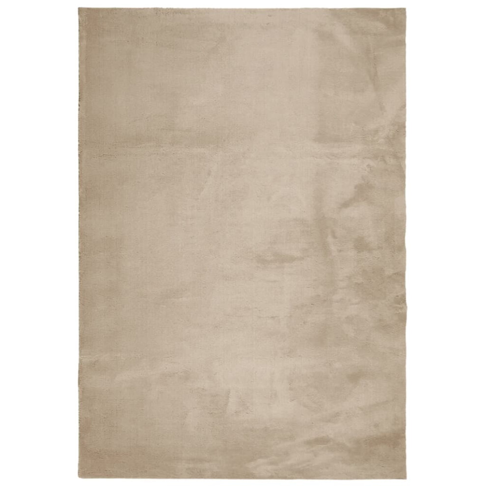Vidaxl (Sand, 160 X 230 Cm) Rug Short Pile Soft And Washable Floor Mat Area Rug Bedroom Carpet