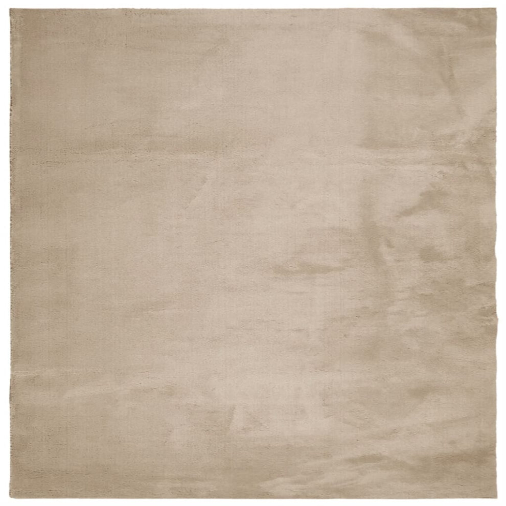 Vidaxl (Sand, 200 X 200 Cm) Rug Short Pile Soft And Washable Floor Mat Area Rug Bedroom Carpet