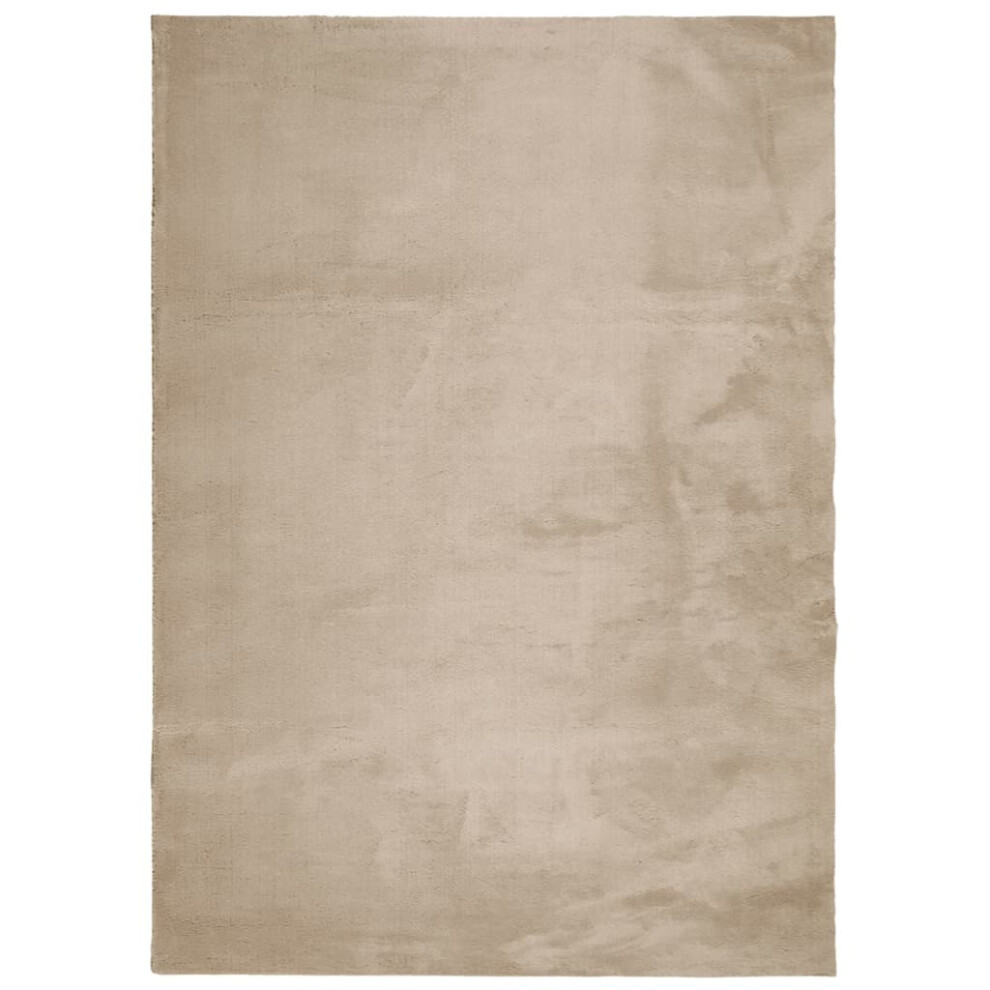 Vidaxl (Sand, 200 X 280 Cm) Rug Short Pile Soft And Washable Floor Mat Area Rug Bedroom Carpet