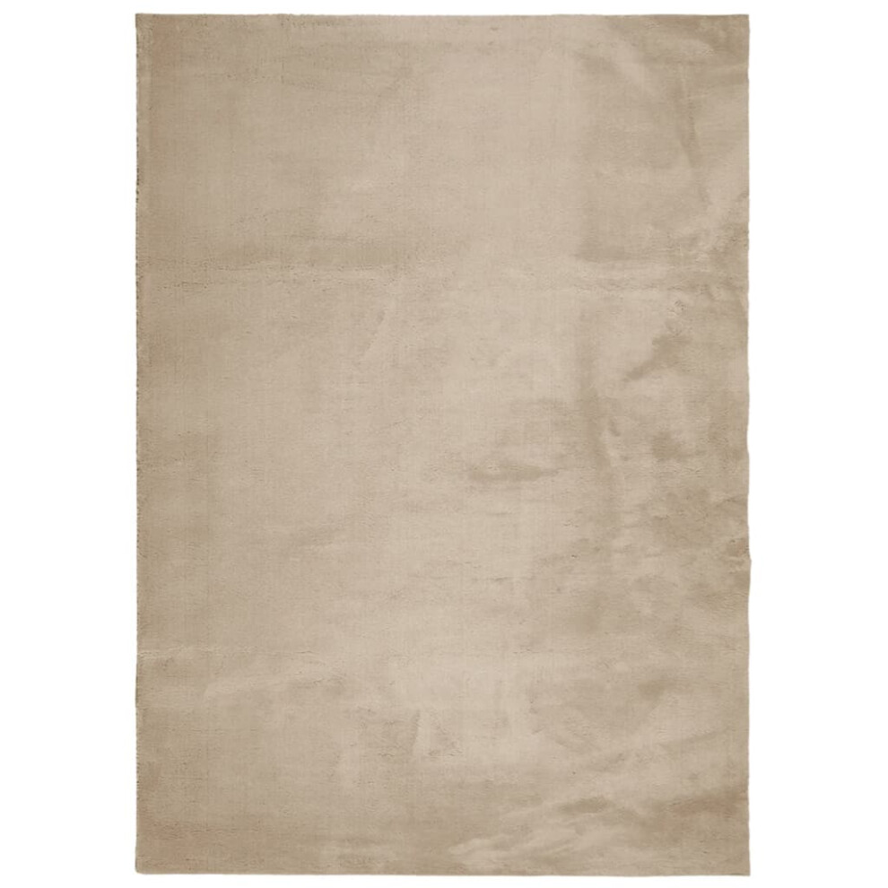 Vidaxl (Sand, 240 X 340 Cm) Rug Short Pile Soft And Washable Floor Mat Area Rug Bedroom Carpet