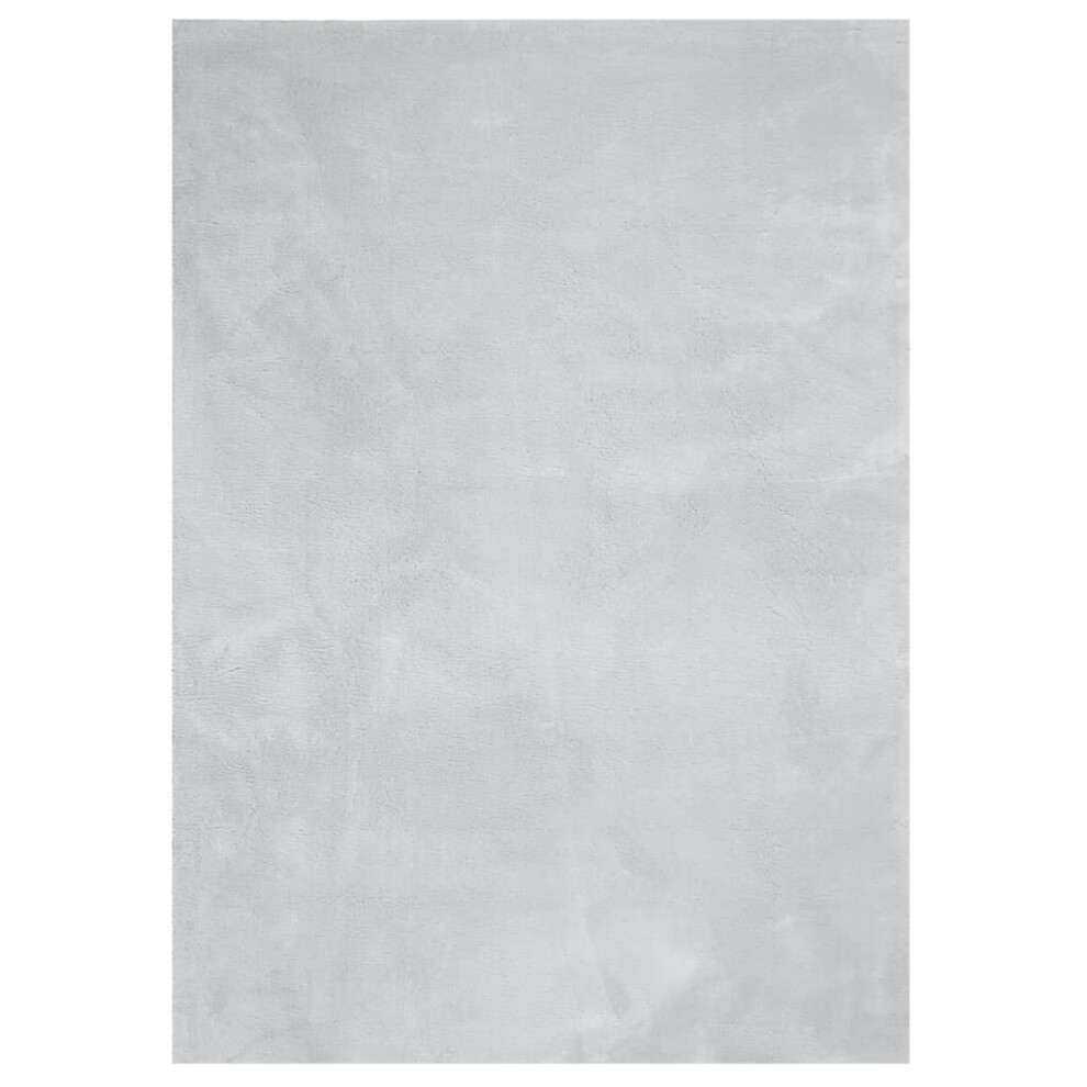 Vidaxl (Grey, 240 X 340 Cm) Rug Short Pile Soft And Washable Floor Mat Area Rug Bedroom Carpet
