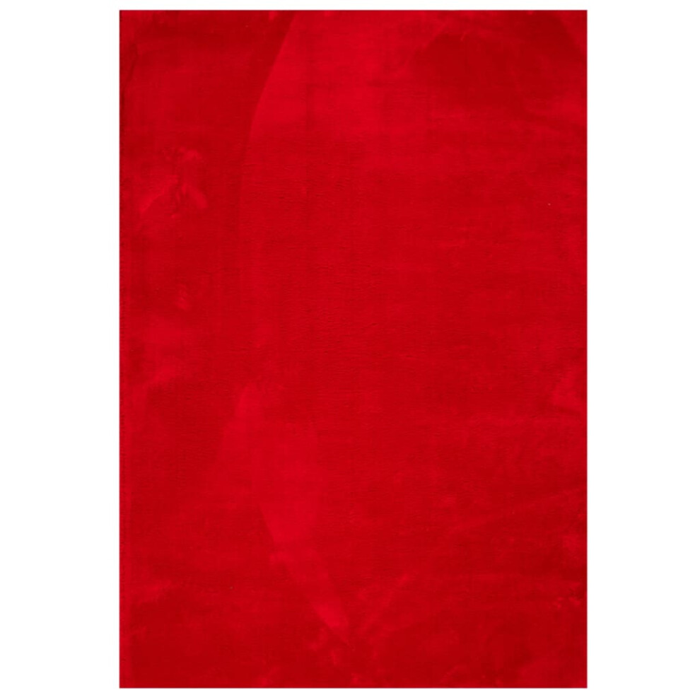 Vidaxl (Red, 160 X 230 Cm) Rug Short Pile Soft And Washable Floor Mat Area Rug Bedroom Carpet