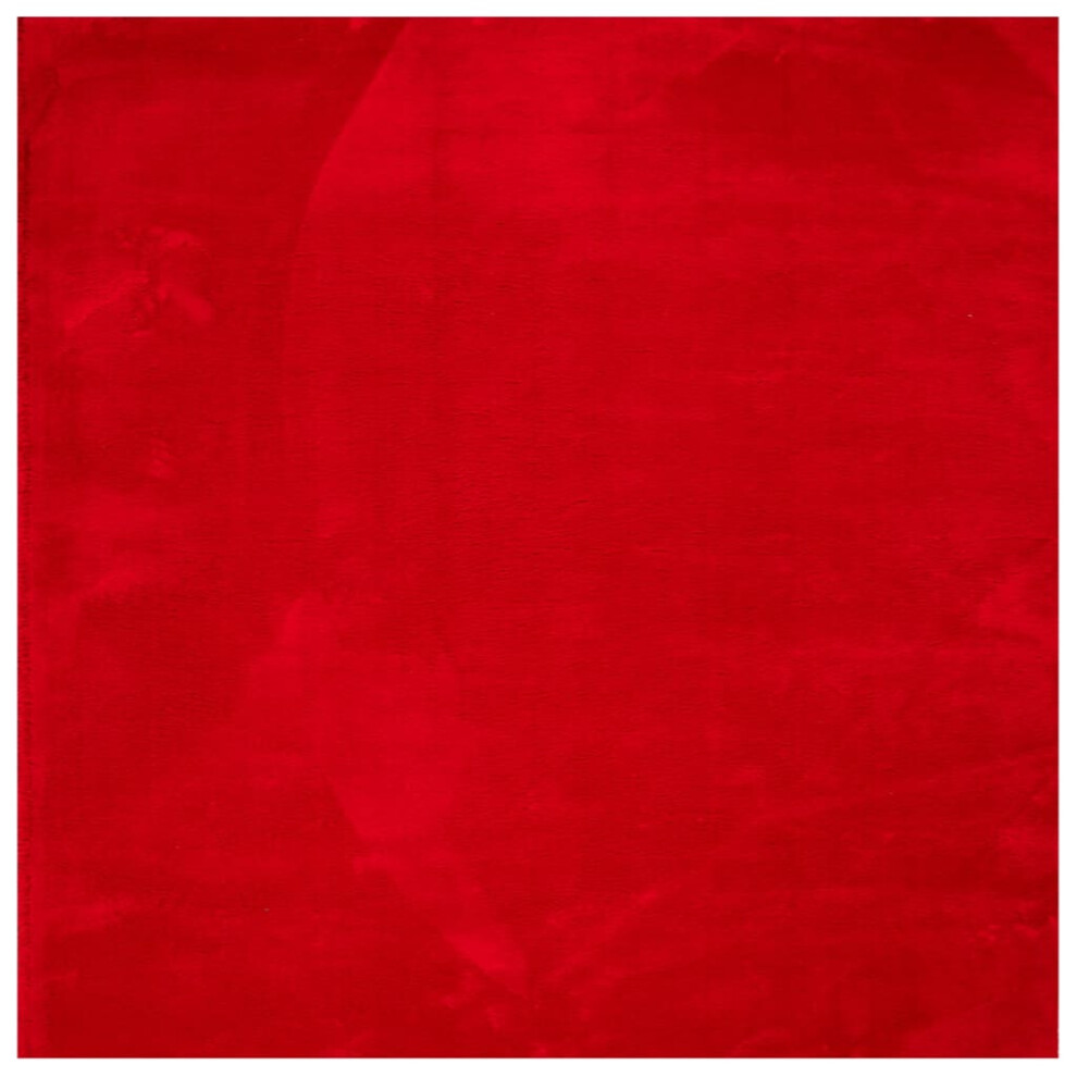 (red, 240 x 240 cm) vidaXL Rug Short Pile Soft and Washable Floor Mat Area Rug Bedroom Carpet