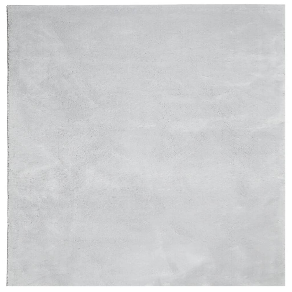 Vidaxl (Grey, 240 X 240 Cm) Rug Short Pile Soft And Washable Floor Mat Area Rug Bedroom Carpet