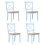 VidaXL vidaXL 4x Solid Rubber Wood Dining Chairs Grey and Light Wood Kitchen Seating 1