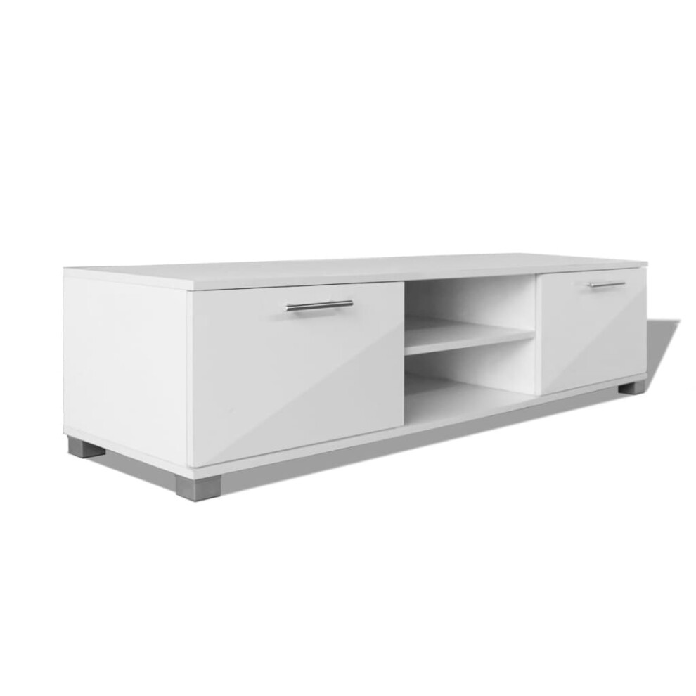 Vidaxl Tv Hifi Cabinet Sideboard Unit Stand High-Gloss White Mdf Tv Stand