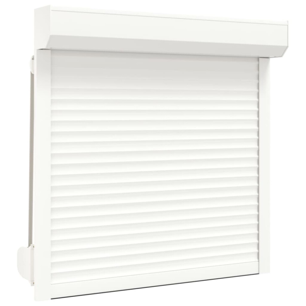 vidaXL Roller Shutter Heavy Duty Aluminium 100x100cm White Window Blind Shade