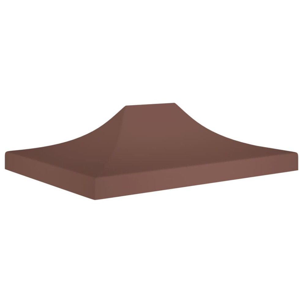 vidaXL Party Tent Roof 4x3 m Brown 270 g/mÂ² Replacement Canopy Gazebo Cover