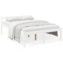 (white, 120 x 190 cm) vidaXL Bed Frame Bedroom Bed Base Matress Foundation Bedstead Solid Wood Pine