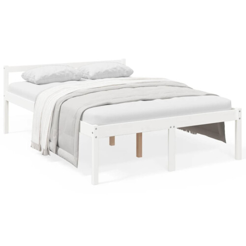VidaXL (white, 120 x 190 cm) vidaXL Bed Frame Bedroom Bed Base Matress Foundation Bedstead Solid Wood Pine