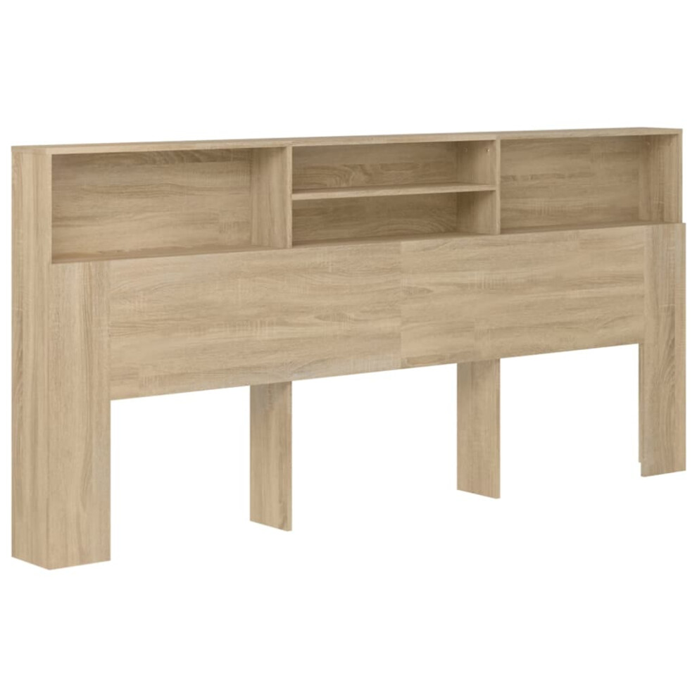 Vidaxl (Sonoma Oak) Headboard Cabinet Bedroom Home Indoor Bookcase Backboard Multi Colours