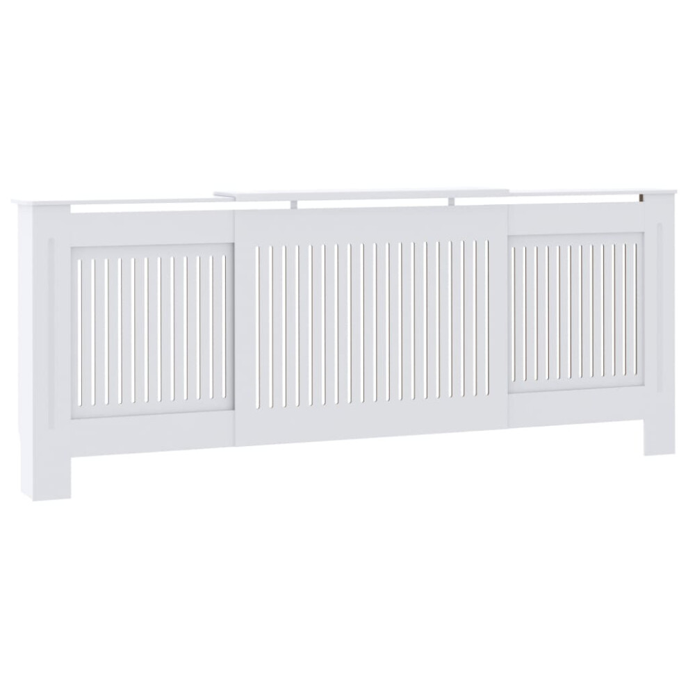 vidaXL MDF Radiator Cover White Heating Cabinet Heater Shelf Indoor Furniture